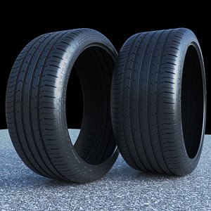 3d model rear continental premium contact