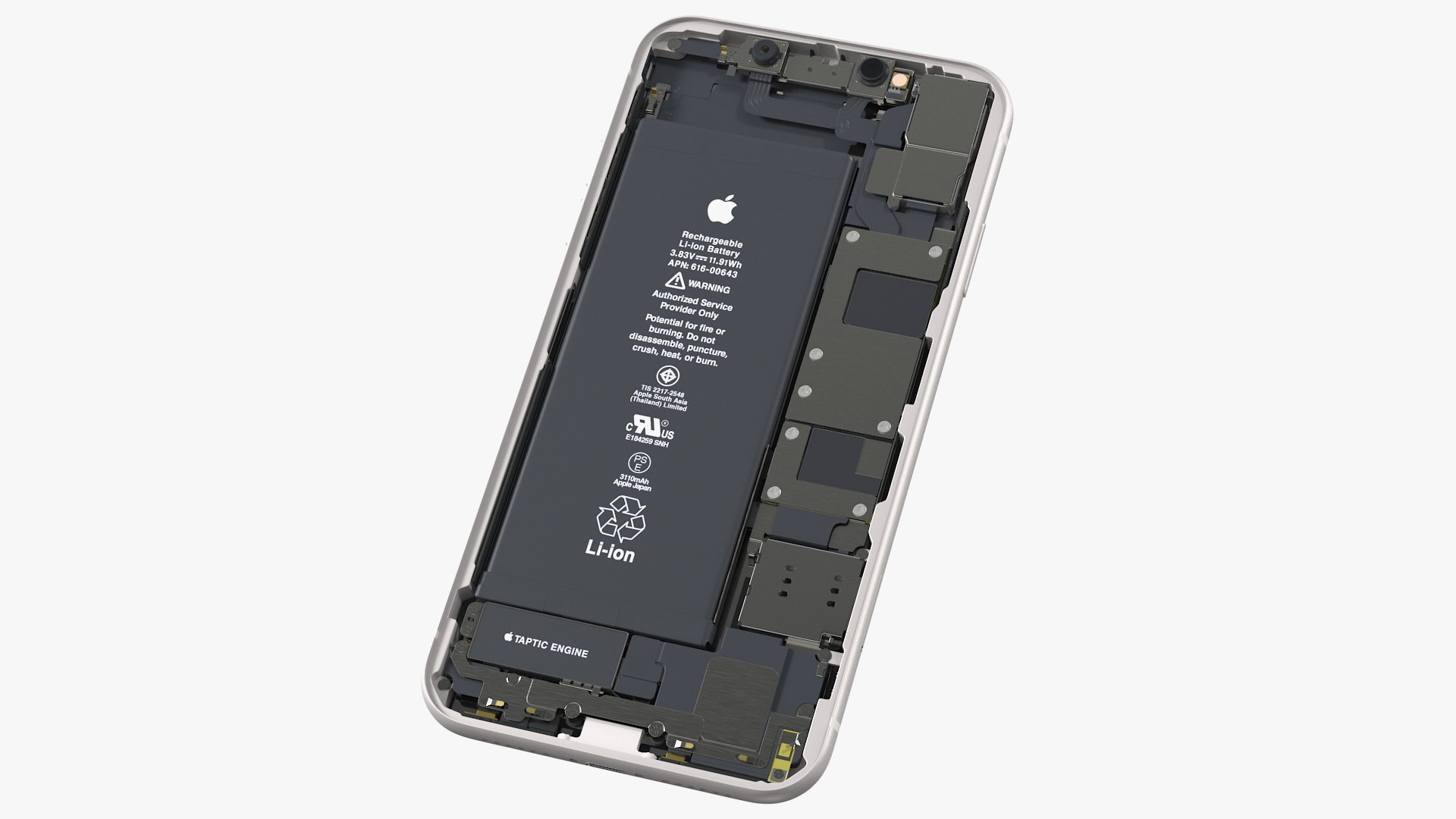 iPhone 11 Disassembled without Display 3D model preview