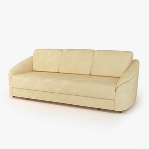 Modern Sofa Upholstered Couch Rounded Minimalist Sofa