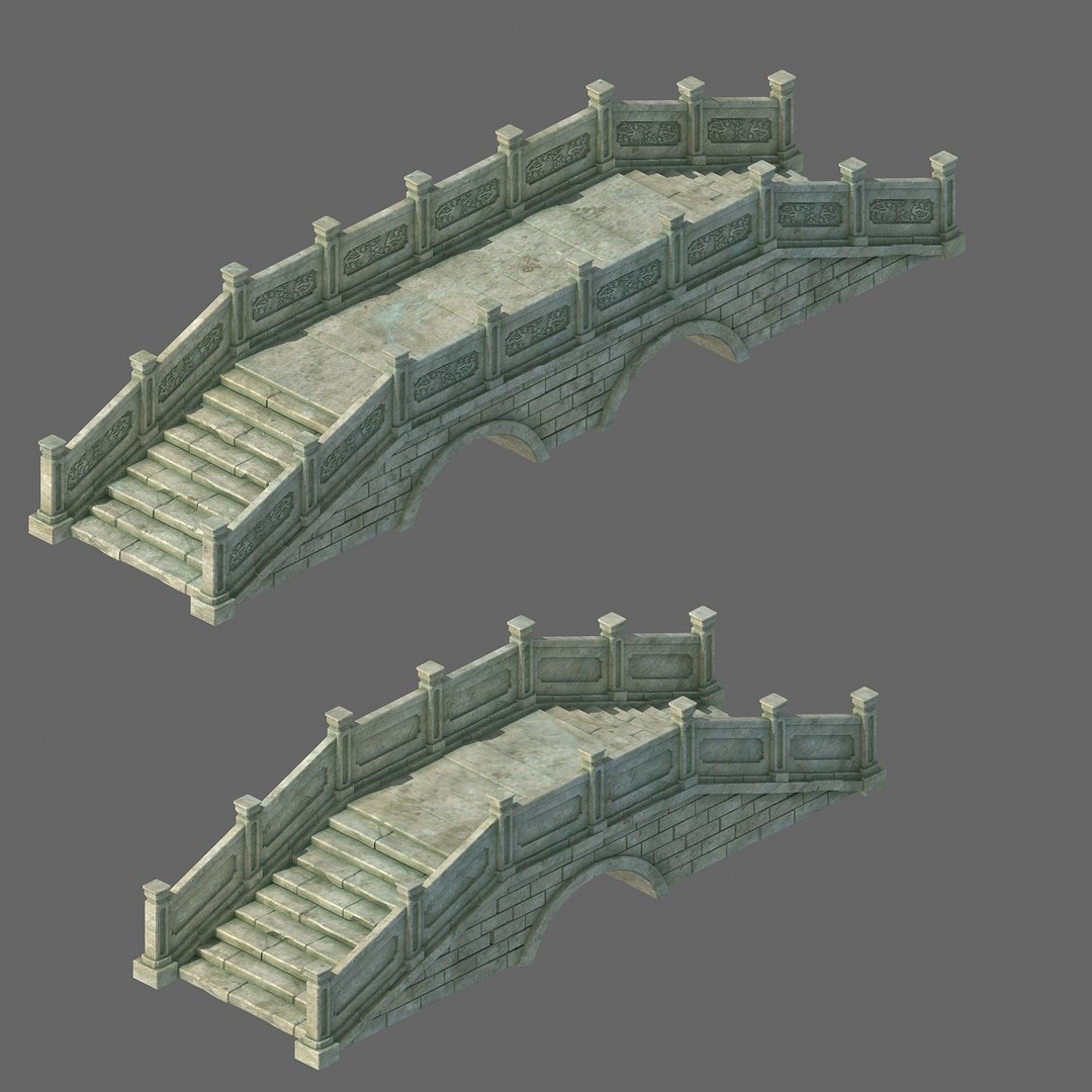 3D architecture - stone bridge - TurboSquid 1452839