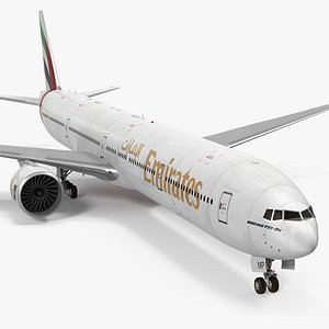 boeing 777-9x emirates airlines 3d 3ds