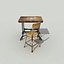 Ensemble de table ancien vintage - Low Poly