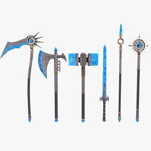 3D model Frostbite weapon collection