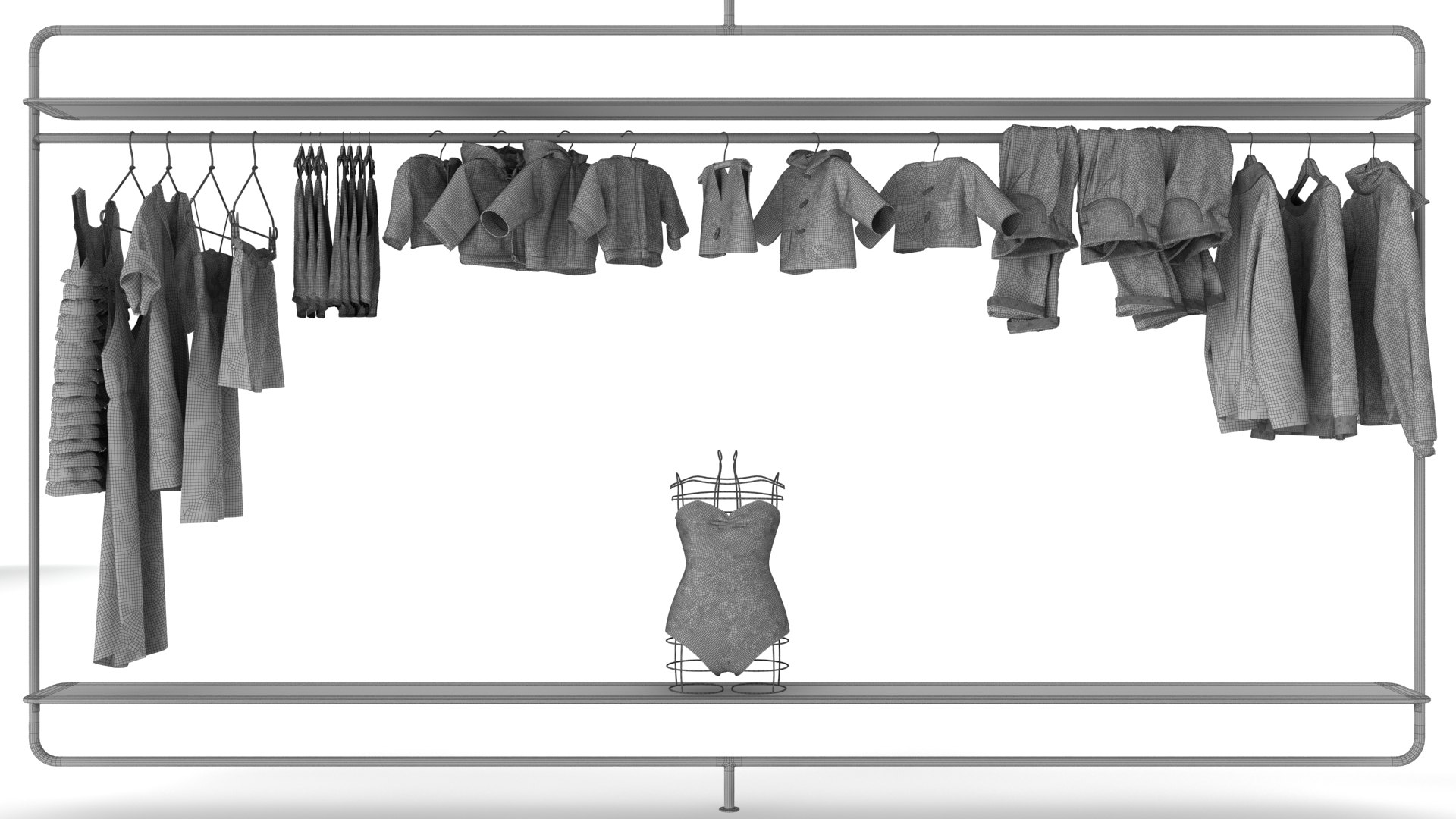 Clothes Rack VOL 10 model - TurboSquid 2136553