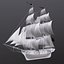 3D ship boat brig model
