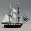 3D ship boat brig model