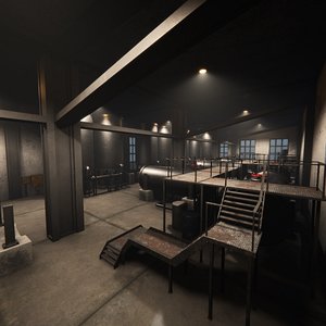 3D Modular Pumping Station for Unity model