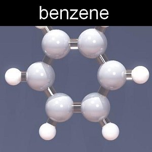 molecule benzene 3d model