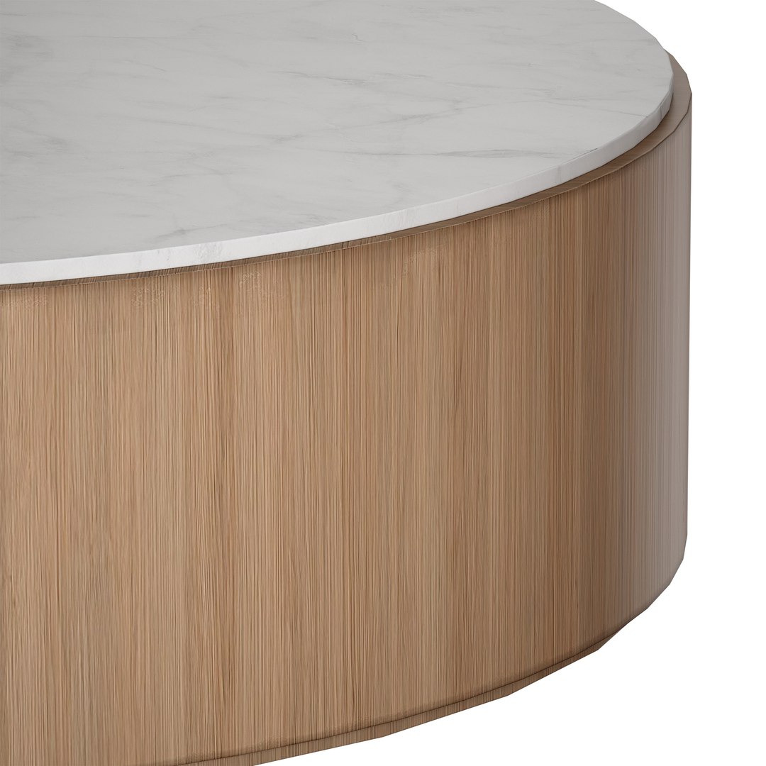 Troupe Round Pine Coffee Table Crate and Barrel model - TurboSquid 2136424