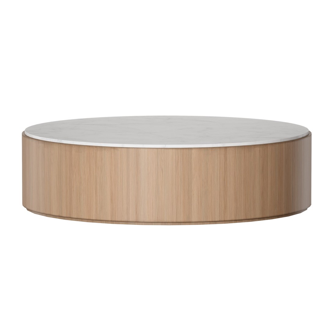Troupe Round Pine Coffee Table Crate and Barrel model - TurboSquid 2136424