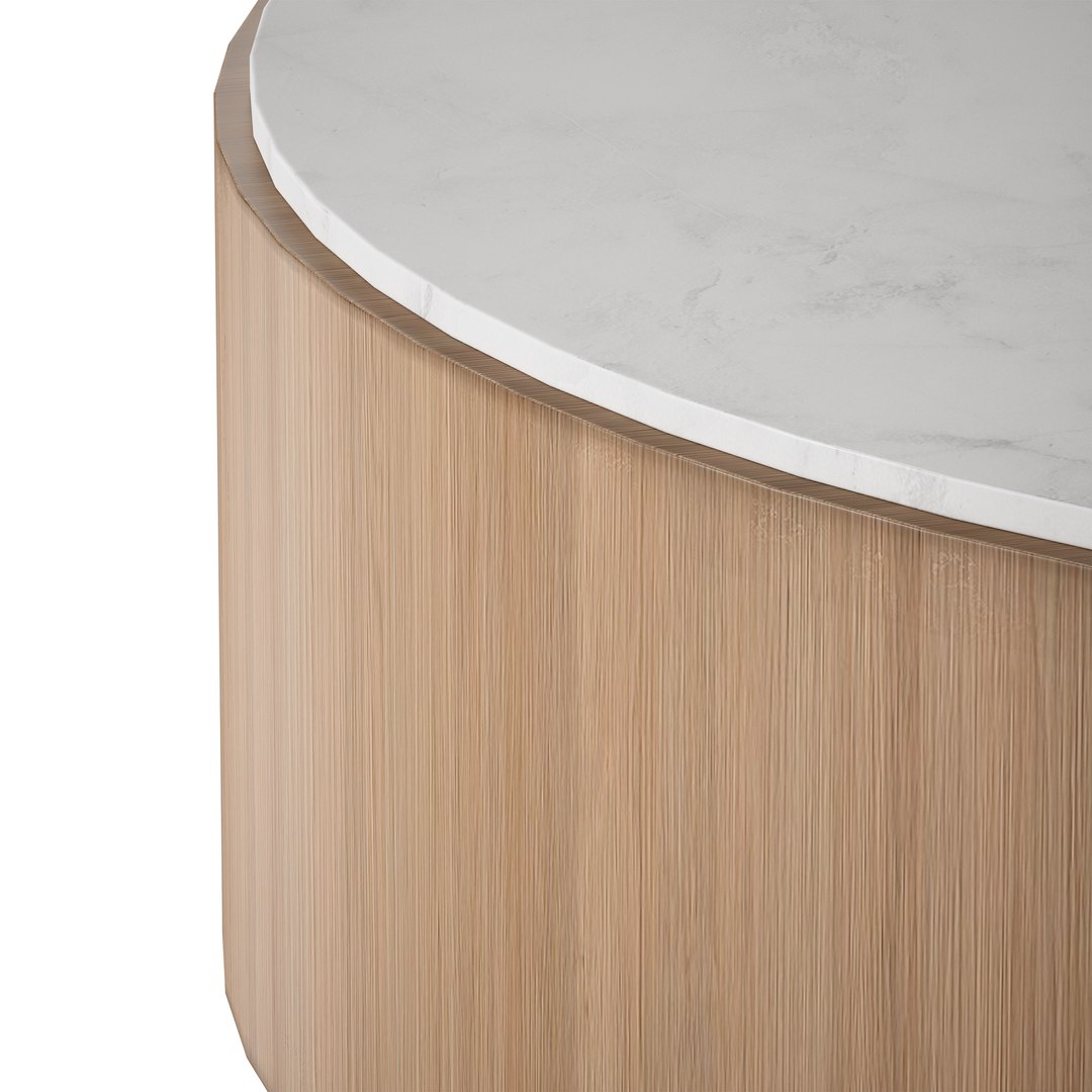 Troupe Round Pine Coffee Table Crate and Barrel model - TurboSquid 2136424