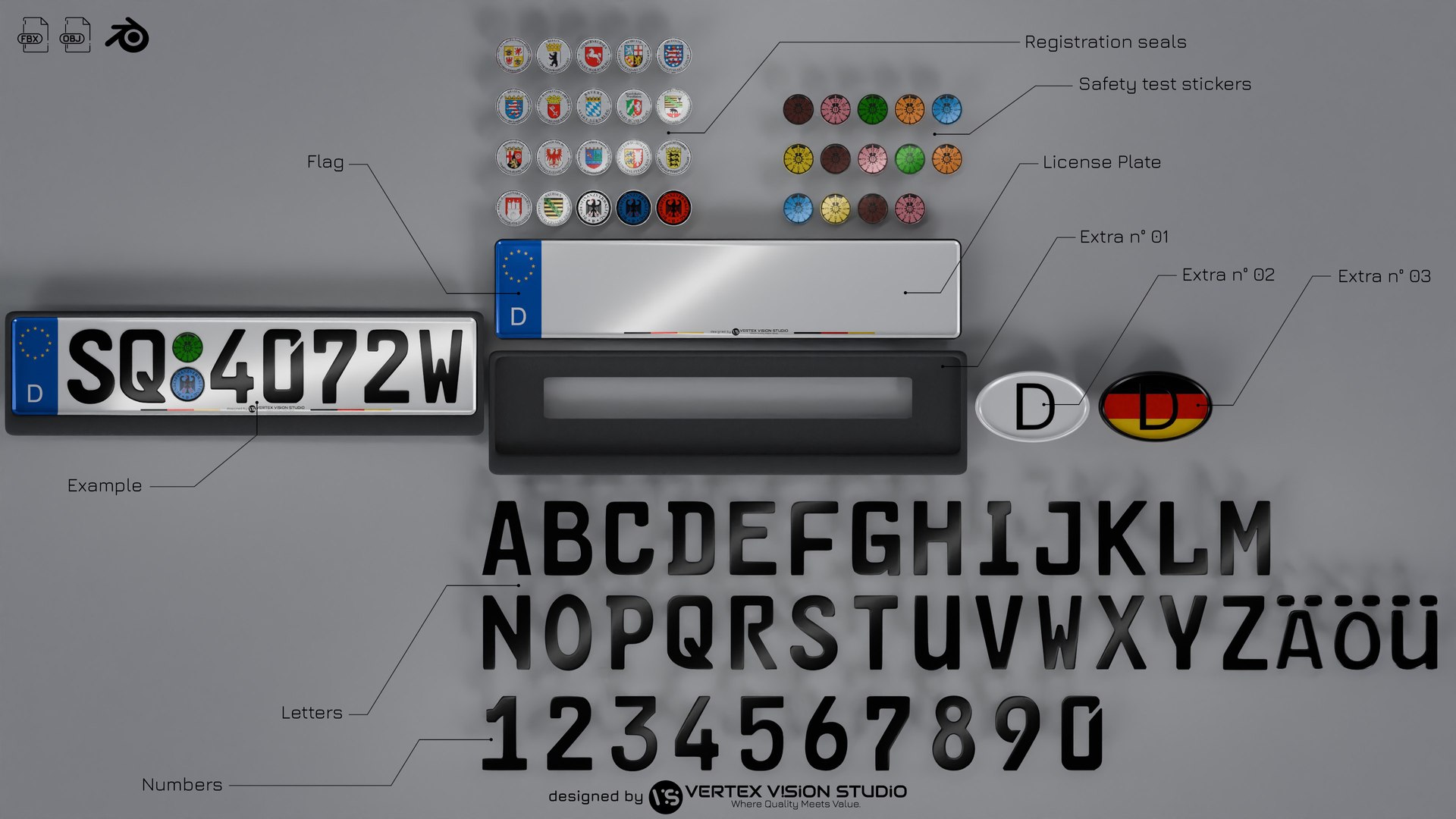 3D Customizable German License Plate 3D model https://p.turbosquid.com/ts-thumb/BC/JnldUj/ua/preview01/jpg/1731232594/1920x1080/fit_q87/418b9392ee3eb5a33054c40a09c098a4135fa649/preview01.jpg