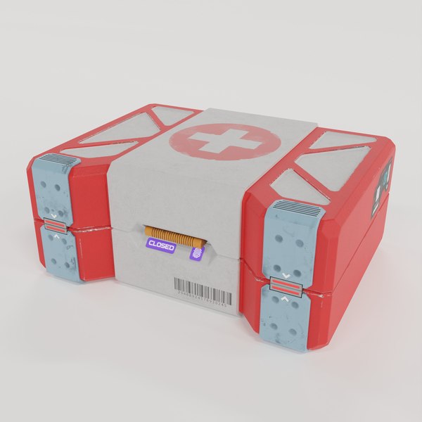 3D Sci-Fi First Aid Kit Box