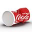 Copa de bebida arrugada modelo Coca Cola 2 3D