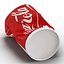 Copa de bebida arrugada modelo Coca Cola 2 3D