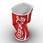Copa de bebida arrugada modelo Coca Cola 2 3D