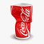 Copa de bebida arrugada modelo Coca Cola 2 3D