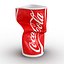 Copa de bebida arrugada modelo Coca Cola 2 3D
