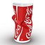Copa de bebida arrugada modelo Coca Cola 2 3D