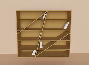 Creative Book Shelf Low Poly