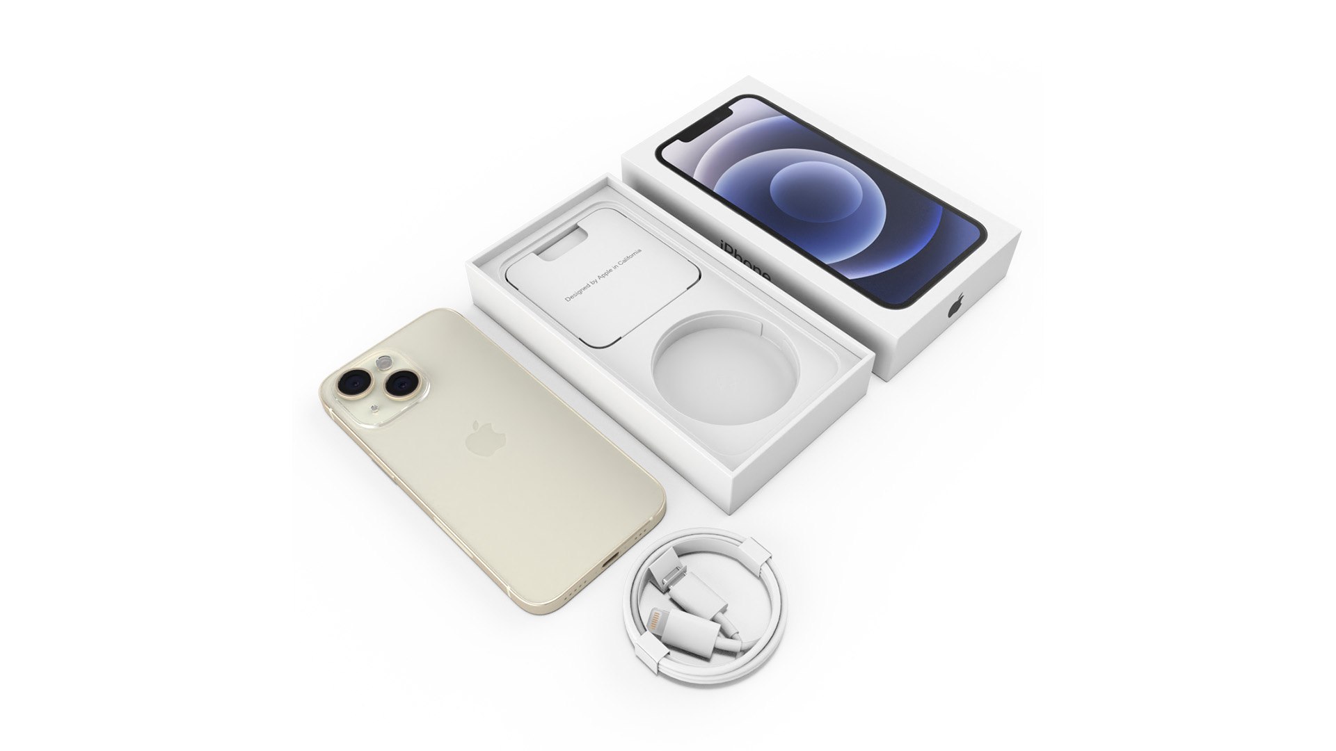 IPhone 15 Yellow Unboxed 3D model preview