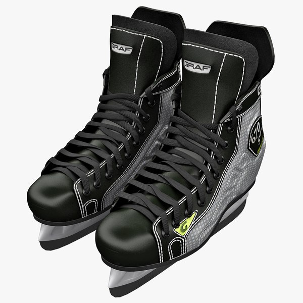 ice hockey skates graf 3d model