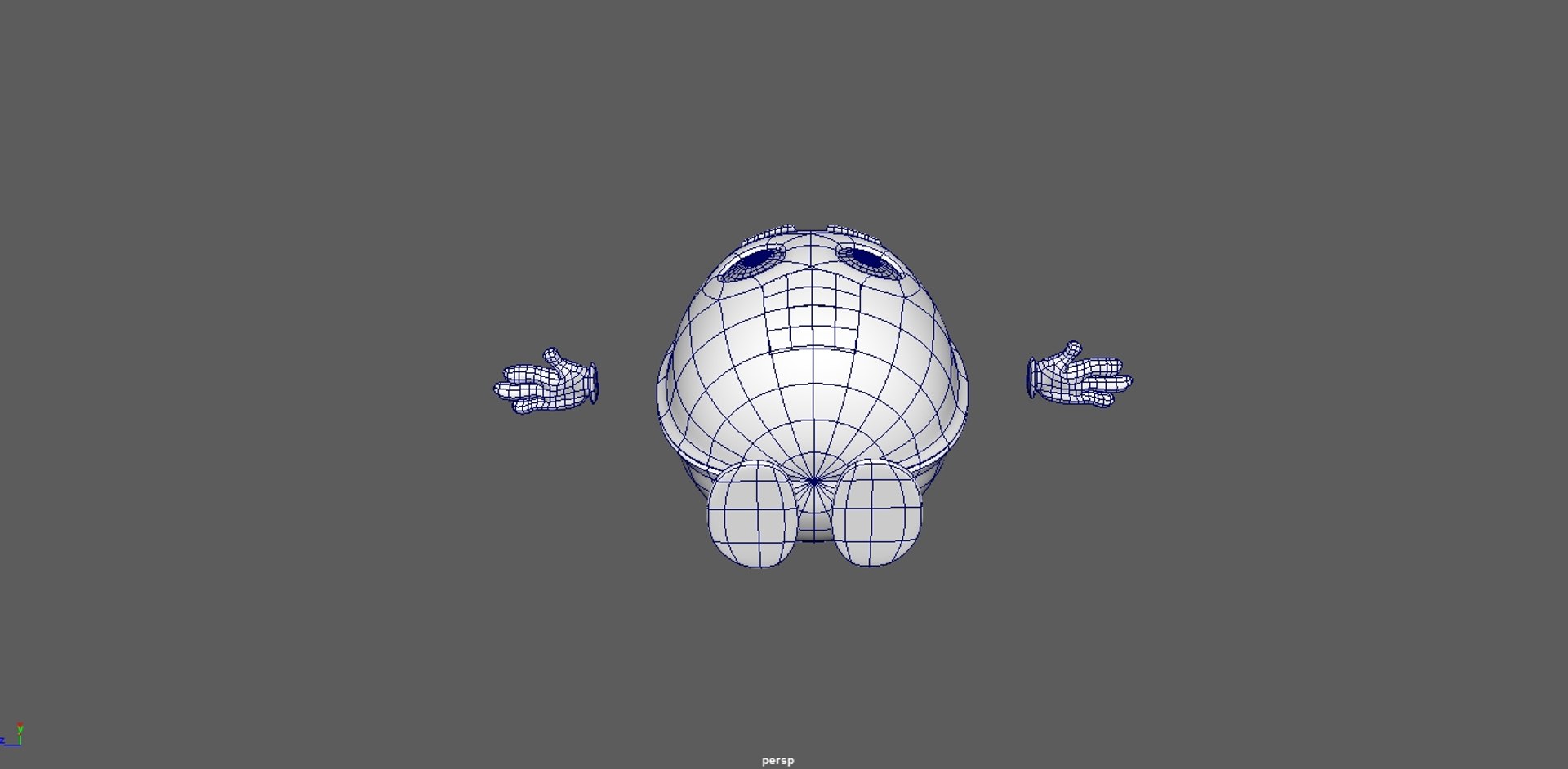 3d walnut cartoon character rigged