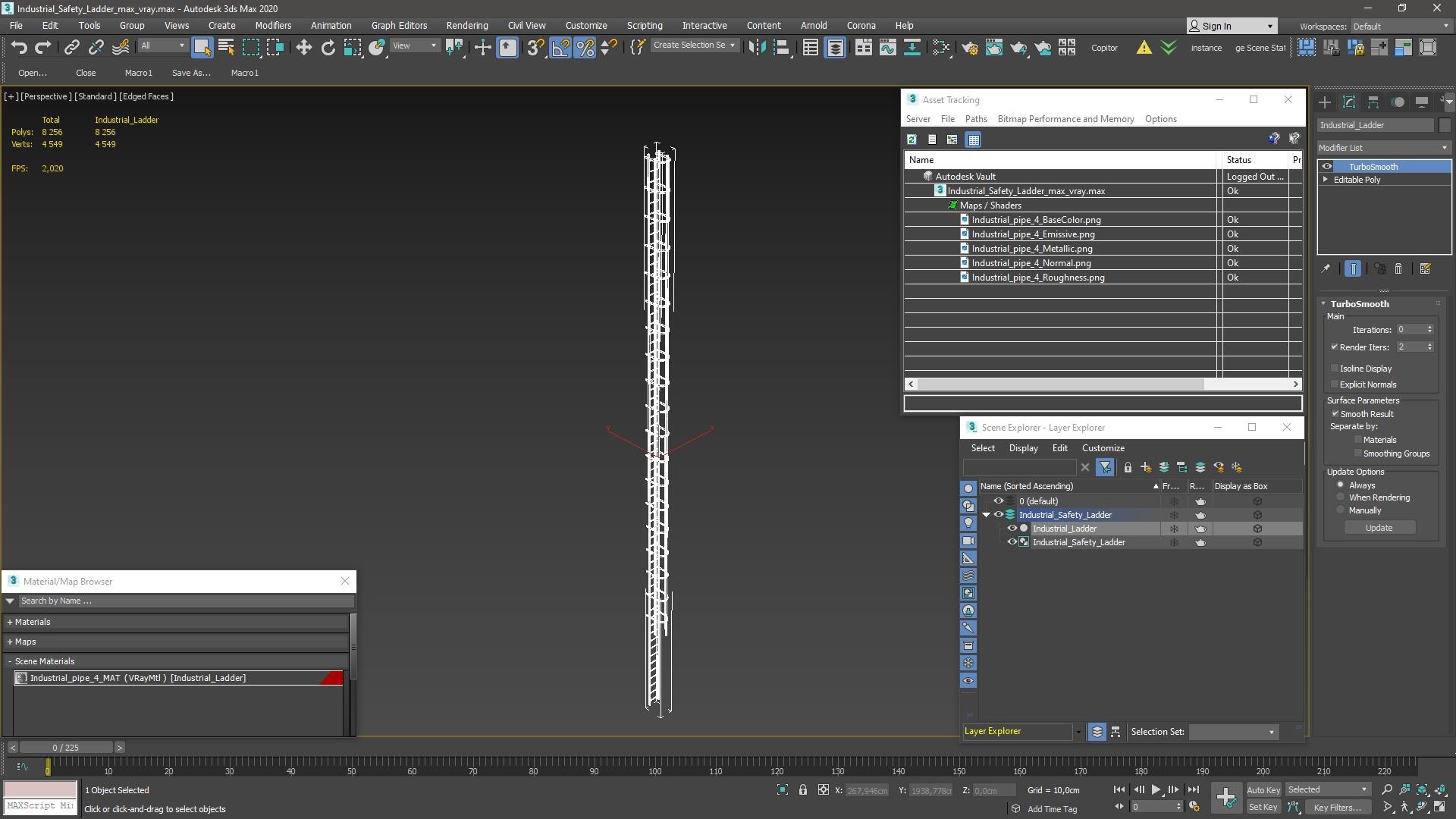 Industrial Safety Ladder Model - TurboSquid 2371479