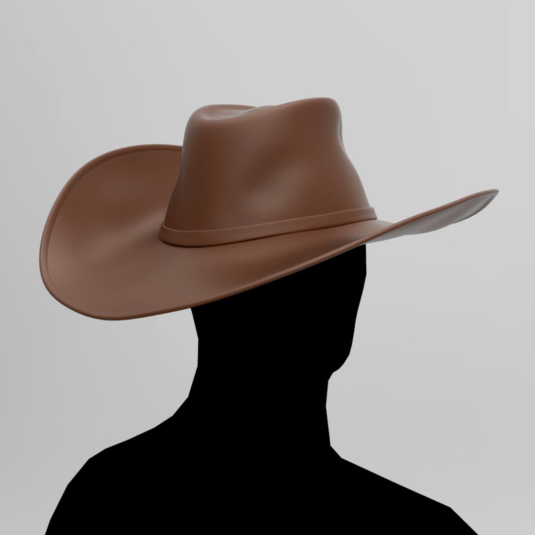 cowboy hat 3D model https://p.turbosquid.com/ts-thumb/BC/sVxrMc/Q3mKYKMp/hat_01.63/jpg/1539544315/1920x1080/fit_q87/600508f8ede8ab90ed08dcb6e3c2a28810e28abe/hat_01.63.jpg