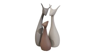 3D Deer Ornament Figurines model