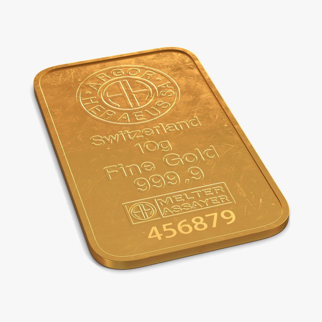 Gold Bar 10g 3D Model 3D model preview