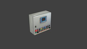 Industrial Control Panel with HMI Touch Screen - Low Poly PBR