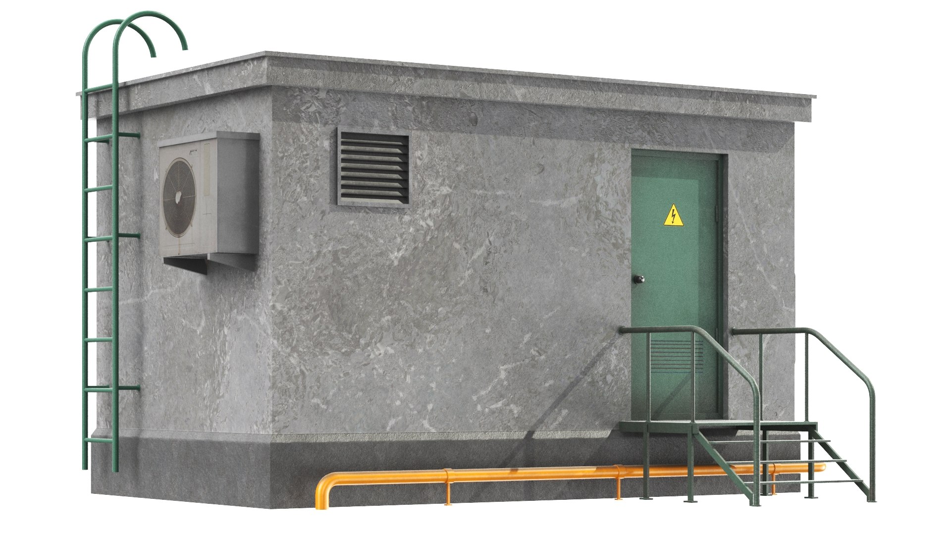 3D Detailed Rooftop Building - TurboSquid 2200347