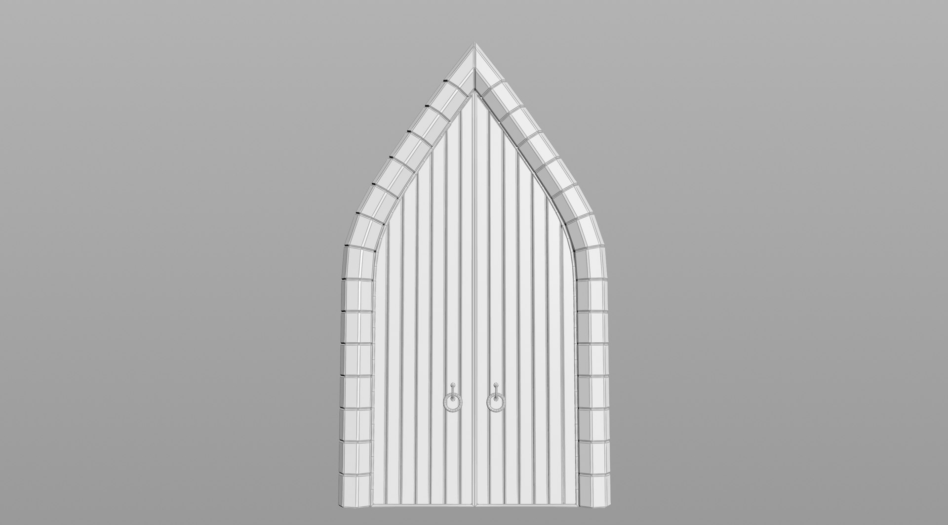 Double Door With Pointed Arch 3D Model - TurboSquid 2279234