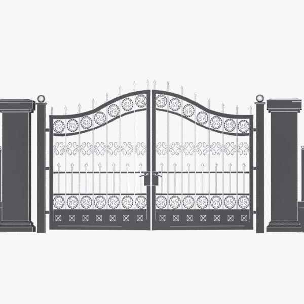 3ds wrought iron gate