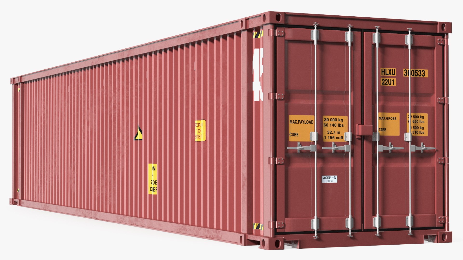 45ft Pallet Wide High Cube Container 3D model preview