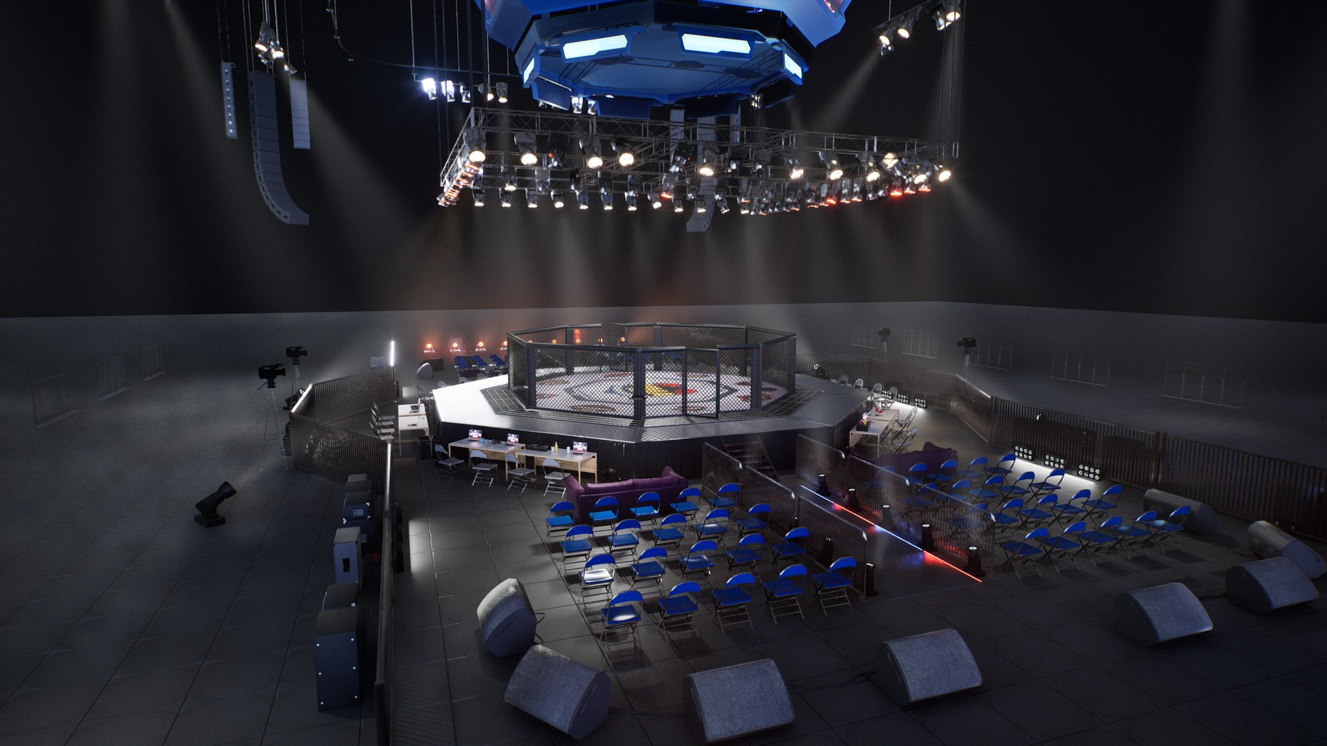 3D model MMA Arena Stage Venue - Modular 3D Environment Octagon Cage Fight Game Kit https://p.turbosquid.com/ts-thumb/BD/0R9aYV/KO/highresscreenshot00005/png/1788596796/1920x1080/fit_q87/5658e9fc008730e6f886af8e03d33197dc1cc5ff/highresscreenshot00005.jpg