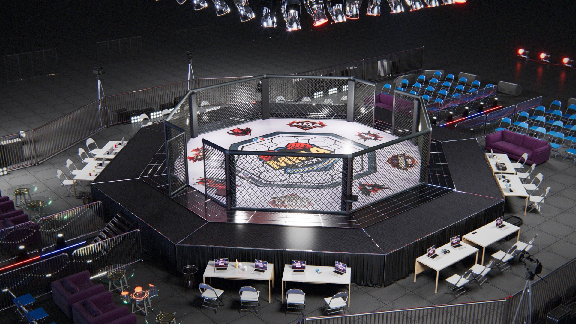 3D model MMA Arena Stage Venue - Modular 3D Environment Octagon Cage Fight Game Kit https://p.turbosquid.com/ts-thumb/BD/0R9aYV/u9/06/jpg/1788596788/1920x1080/fit_q87/d1978c3d25722e7ccf948bbd02856c3c2091c683/06.jpg