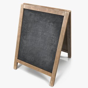 3d model chalkboard board chalk
