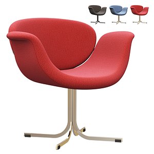 3D Tulip Midi chair cross-base by Artifort model