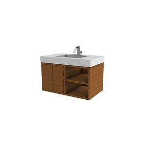 3D 36 Wide Floating Bathroom Vanity