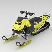 Snowmobile Ski Doo Freeride 154 Shot 850 E Tec Turbo R Yellow 3D model