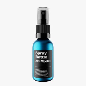 Minimal Spray Bottle Packaging - Realistic Product Visualization