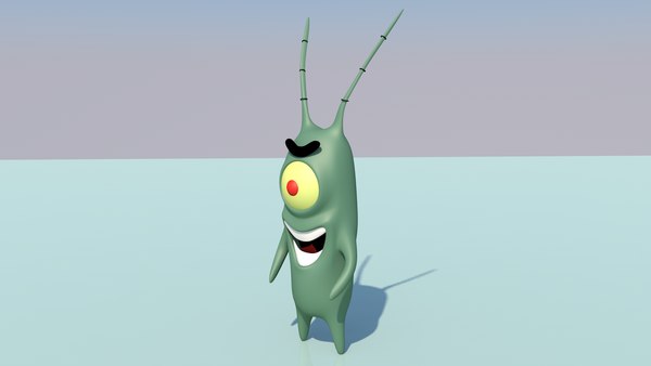 Free 3D sheldon j plankton - TurboSquid 1195228