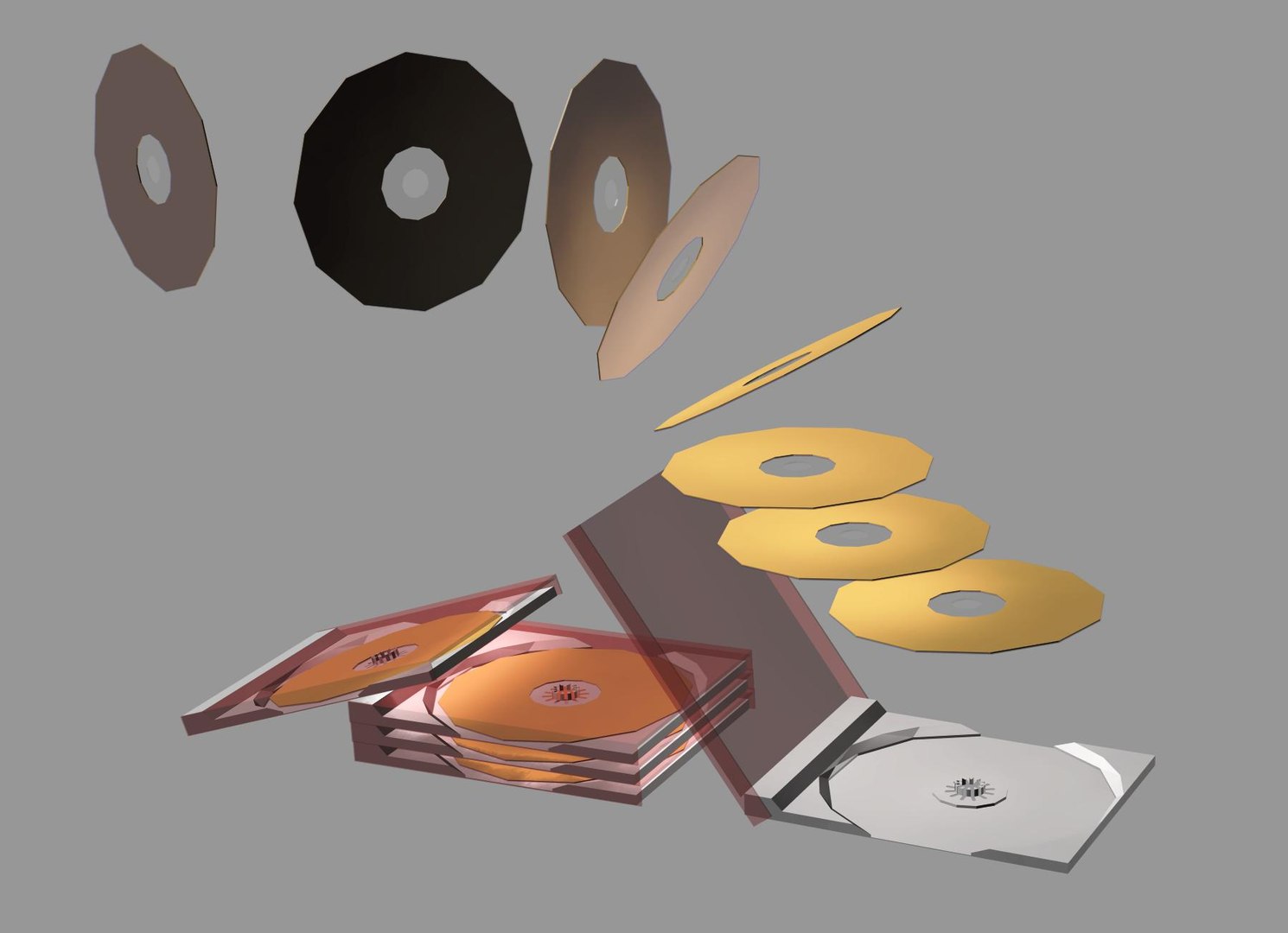 Compact Disks Case 3d Model