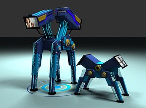 Two robots Dad and son