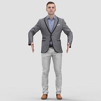 Justin Business Ready-To-Rig T-Pose 1 - 3D Human Model