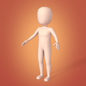 3D model Cartoon Stickman
