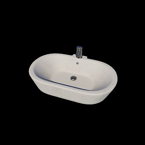 3D Wall Mounted Washbasin 3D model