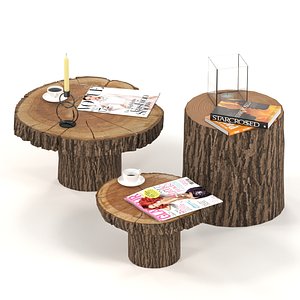 coffee tables stump 3D